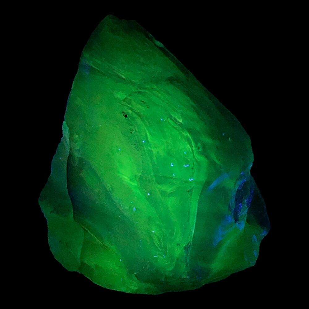 Cobalt Blue Art Glass Cullet Glowing Translucent Manganese Slag #4GX99‎